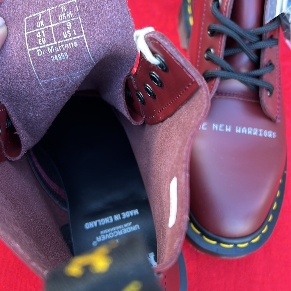 🏴󠁧󠁢󠁥󠁮󠁧󠁿 New MIE Dr. Martens Cherry Red 1460 Boots UK 7 - Picture 12 of 17
